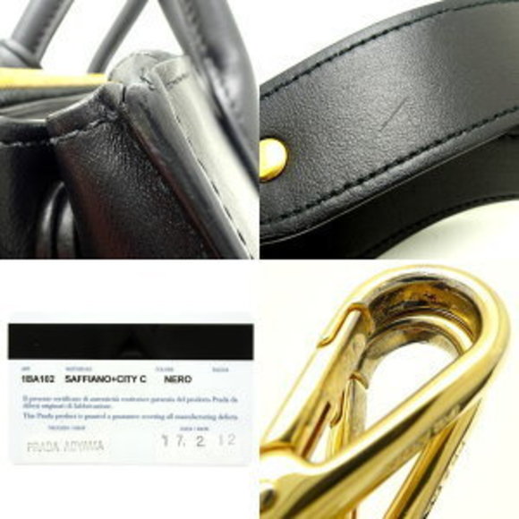 PRADA Handbag leather Nero Black shoulder - Picture 4 of 8